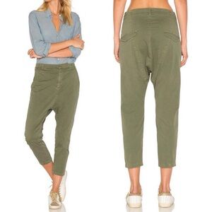 NILI LOTAN Paris Pants Camo Green Drop Crotch Size 0